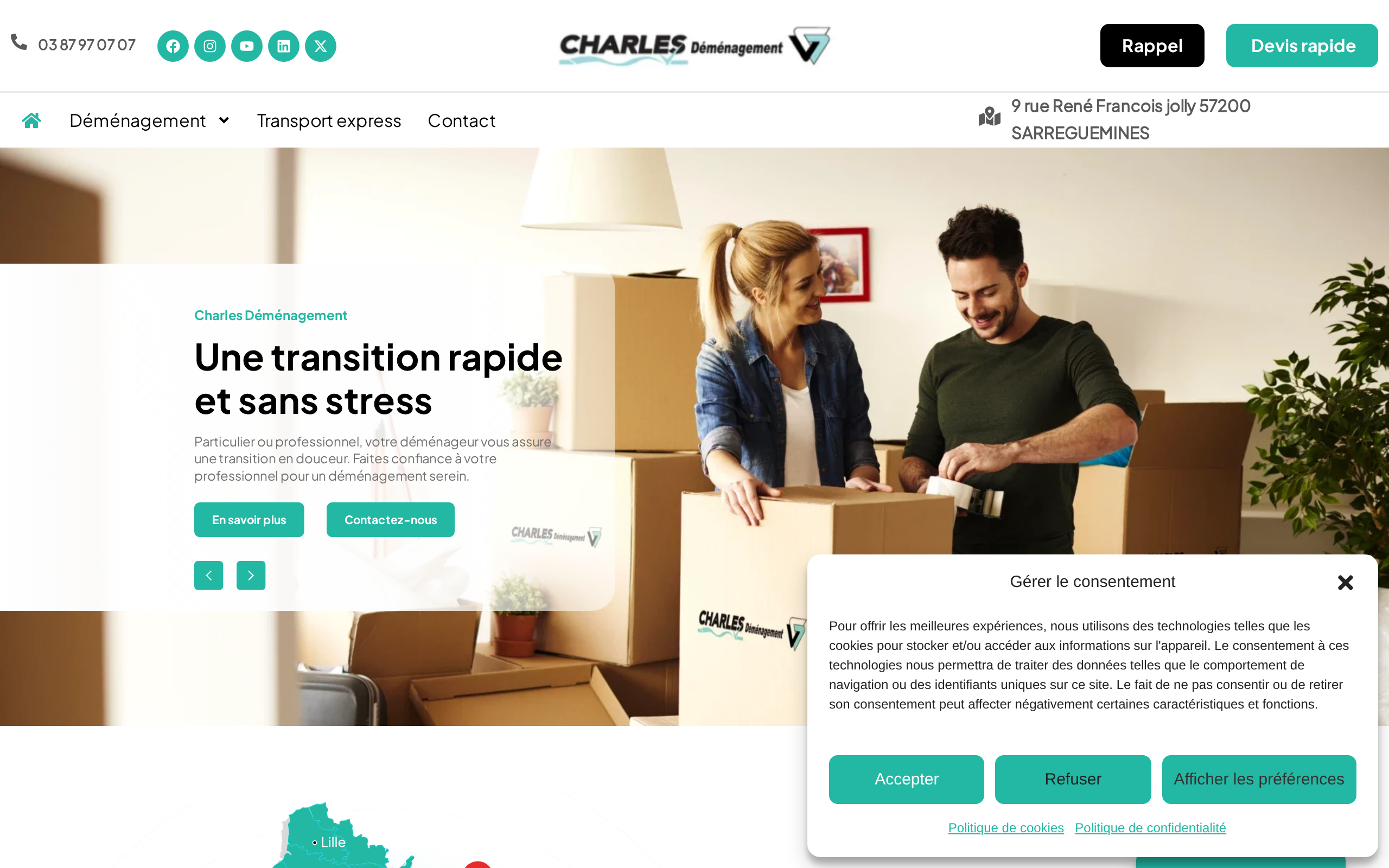Aperçu du site Charles Déménagement