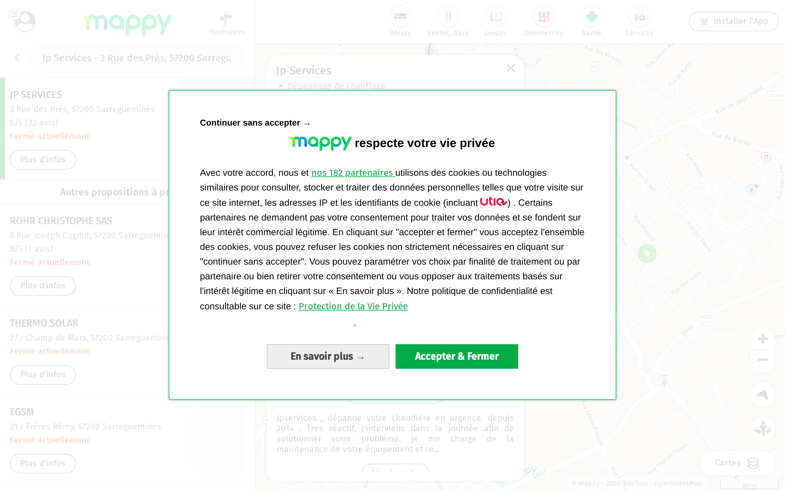 Aperçu du site JP SERVICES