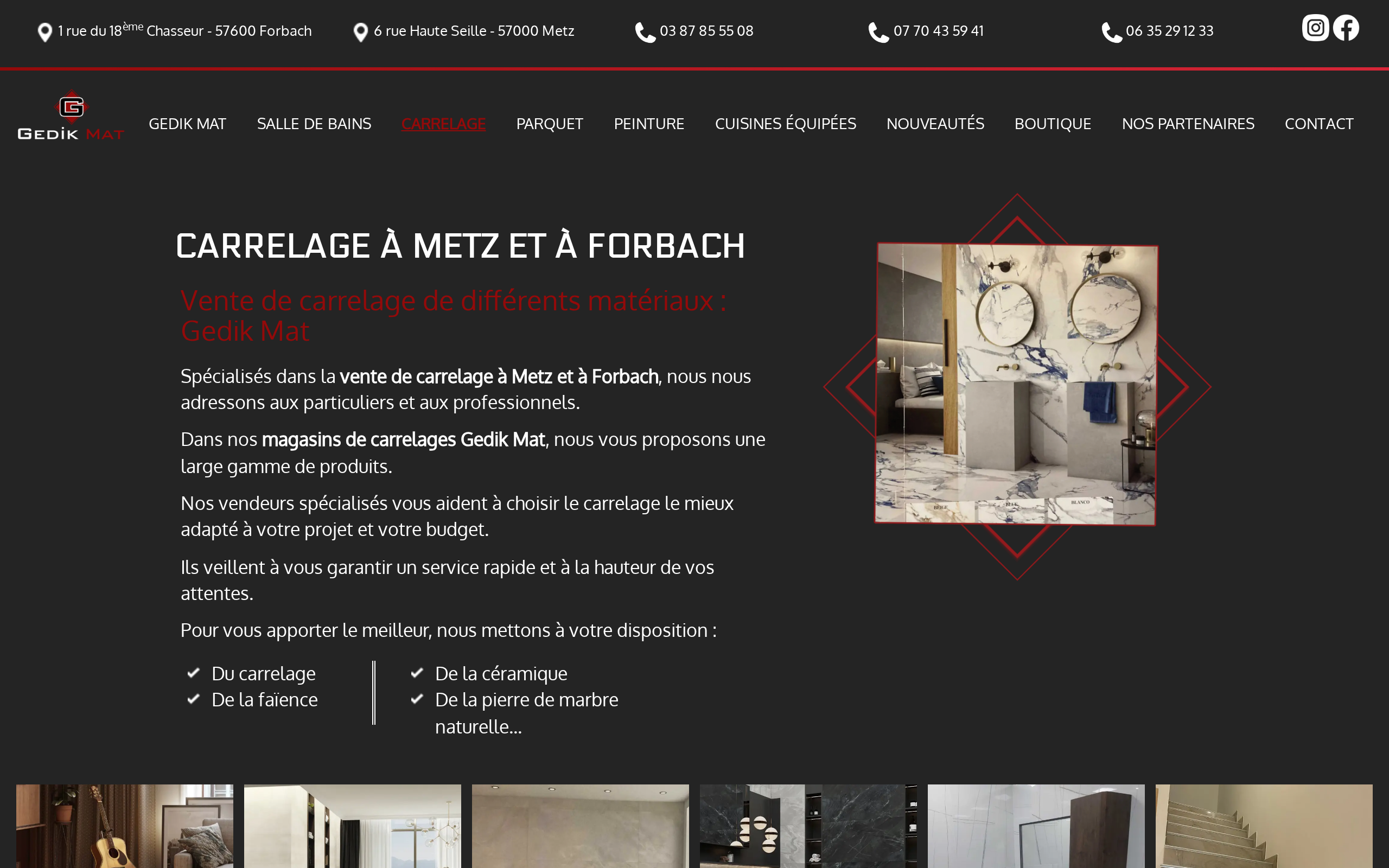 Aperçu du site GEDIK MAT