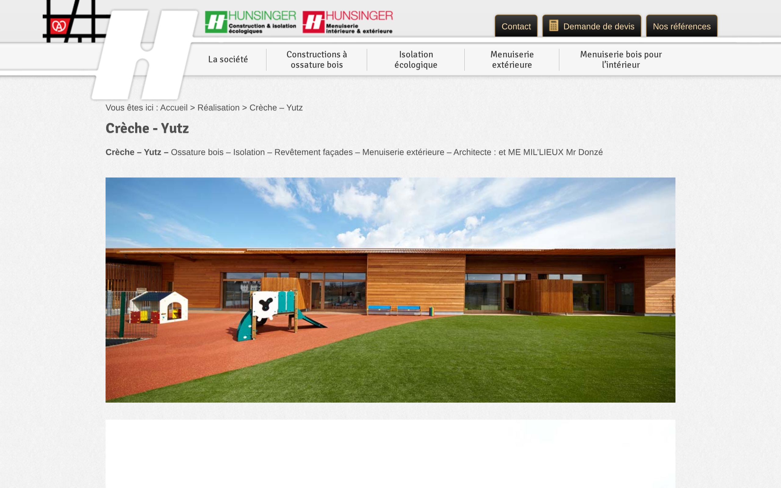 Aperçu du site Hunsinger SAS