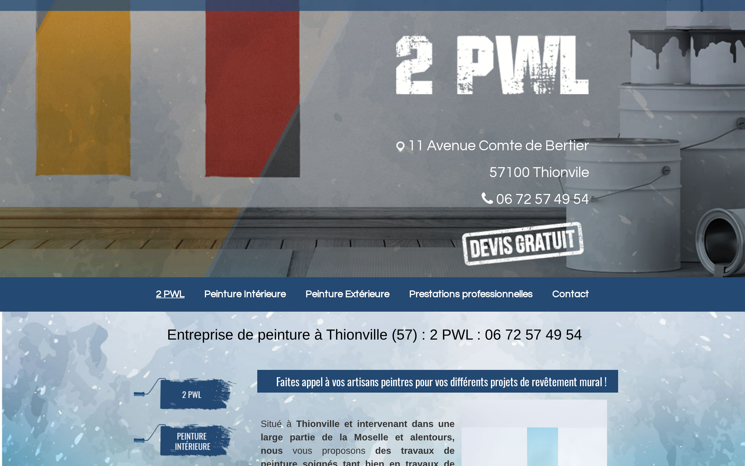 Aperçu du site 2 PWL