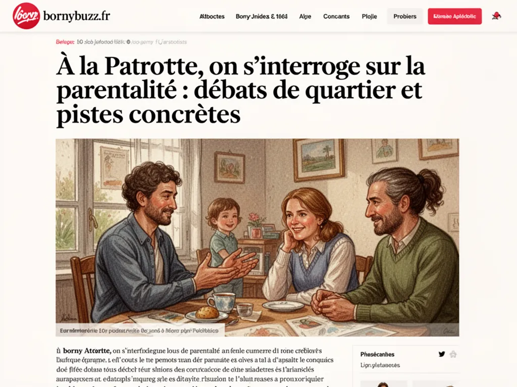 À la Patrotte, on s'interroge sur la parentalité : débats de quartier et pistes concrètes