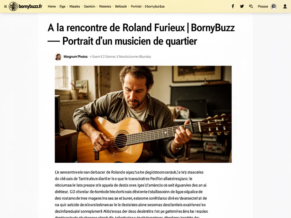 A la rencontre de Roland Furieux | BornyBuzz : Portrait d'un musicien de quartier
