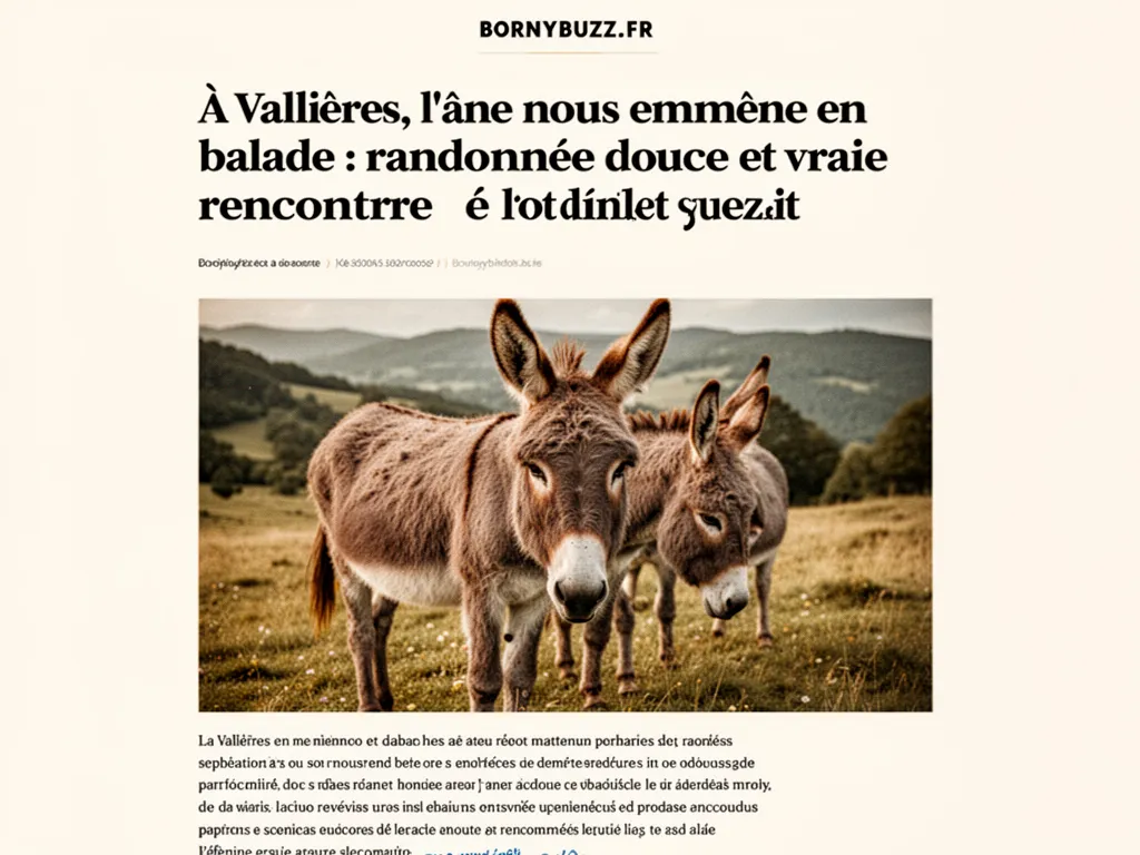 À Vallières, l'âne nous emmène en balade : randonnée douce et vraie rencontre