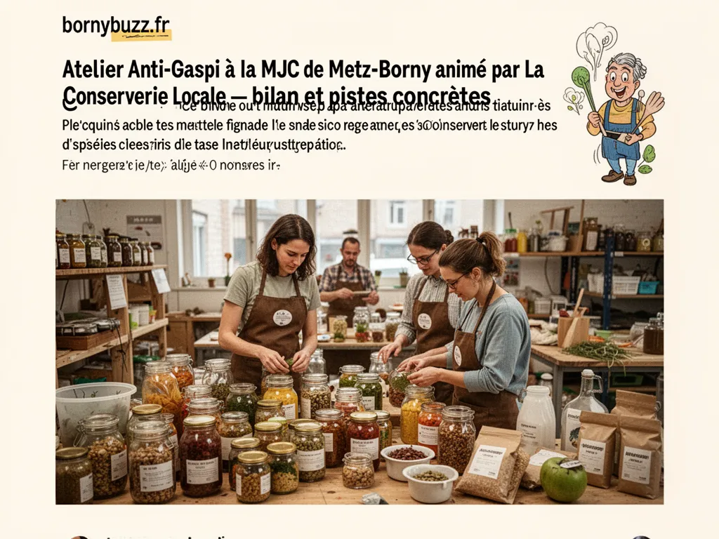 Atelier Anti-Gaspi à la MJC de Metz-Borny animé par La Conserverie Locale : bilan et pistes concrètes