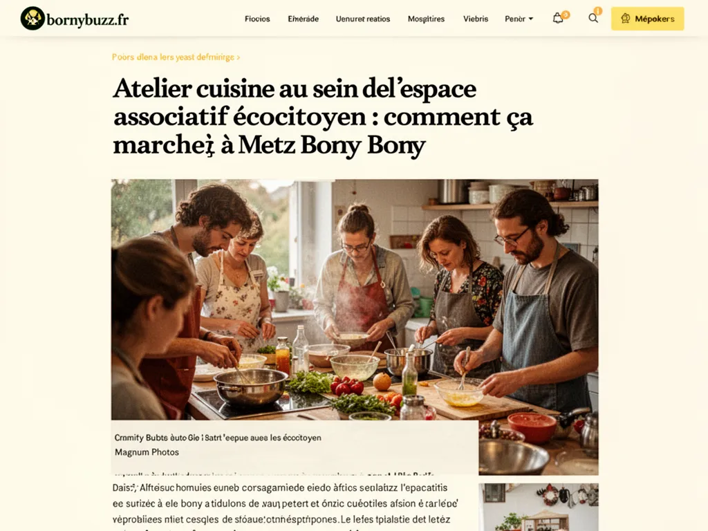 Atelier cuisine au sein de l'espace associatif écocitoyen : comment ça marche à Metz Borny