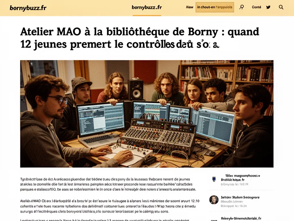 Atelier MAO à la bibliothèque de Borny : quand 12 jeunes prennent le contrôle du son