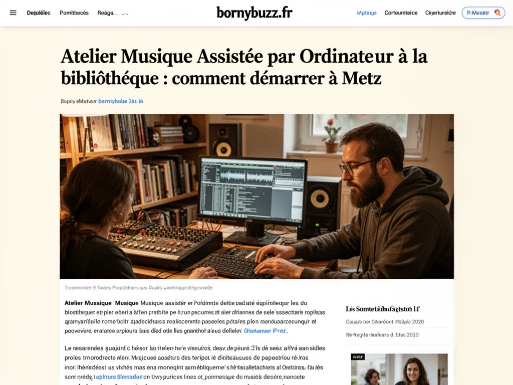Atelier Musique Assistée par Ordinateur à la bibliothèque : comment démarrer à Metz