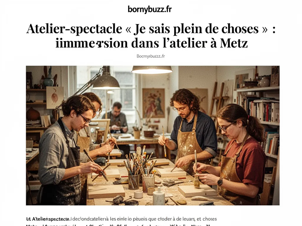 Atelier-spectacle « Je sais plein de choses » : immersion dans l'atelier à Metz