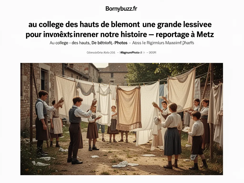 au college des hauts de blemont une grande lessive pour inventer notre histoire : reportage à Metz