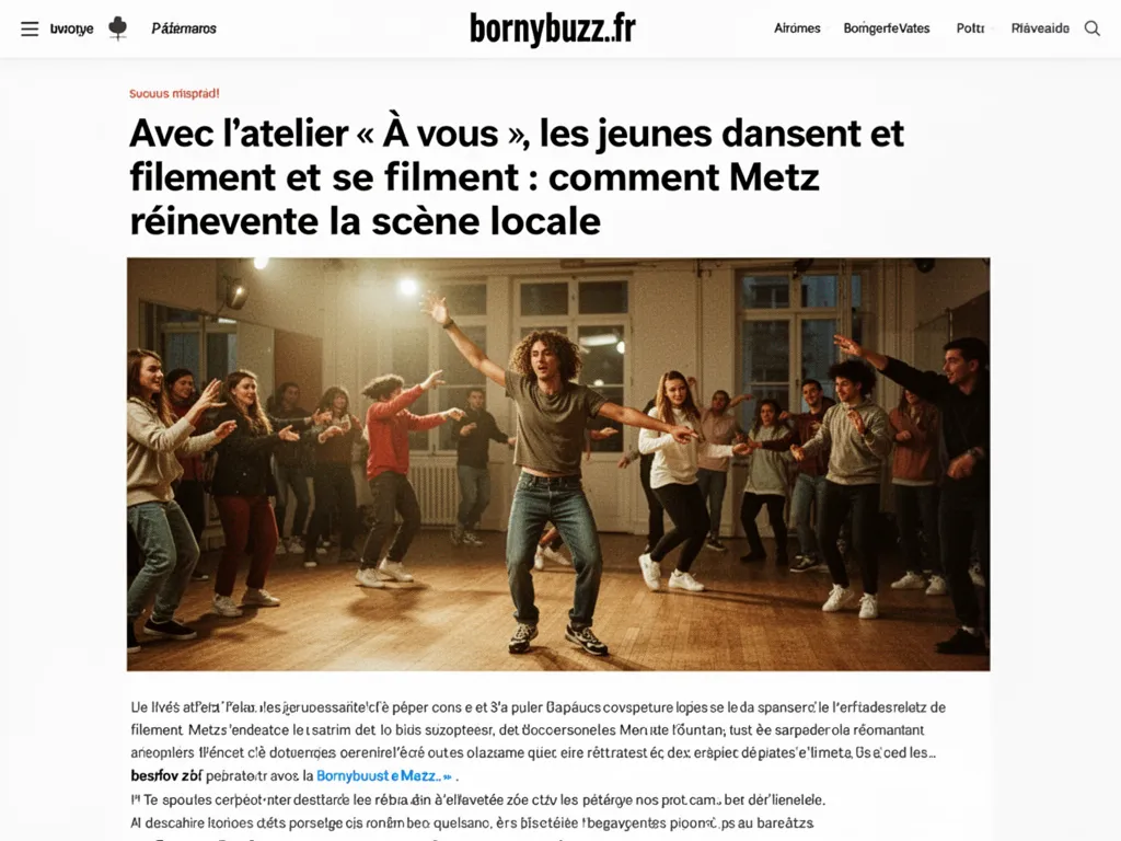Avec l'atelier « À vous », les jeunes dansent et se filment : comment Metz réinvente la scène locale