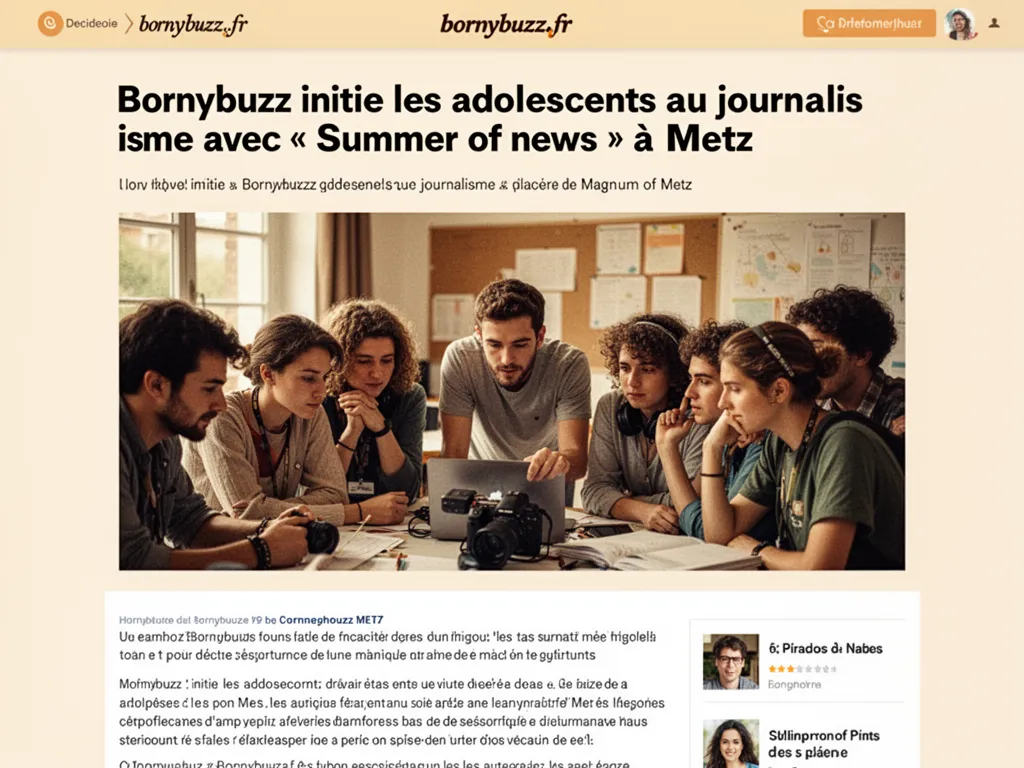 Bornybuzz initie les adolescents au journalisme avec « Summer of news » à Metz