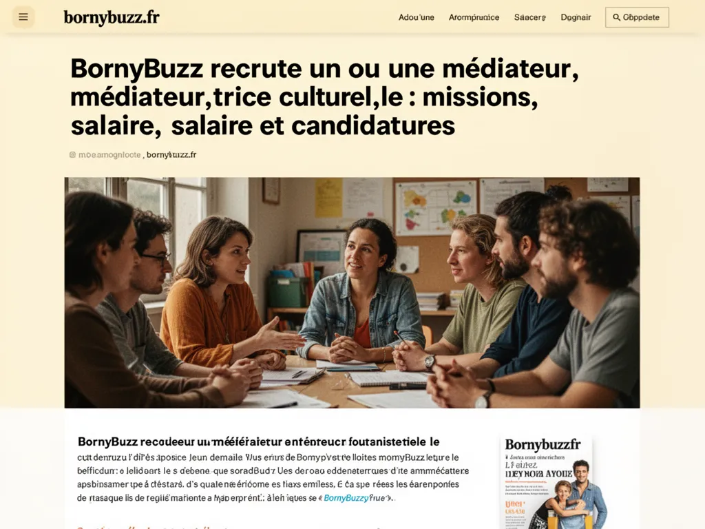 BornyBuzz recrute un ou une médiateur.trice culturel.le : missions, salaire et candidatures