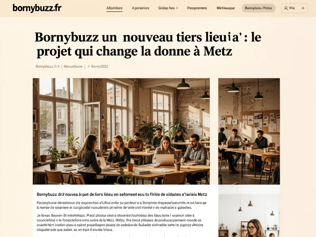 Bornybuzz un nouveau tiers lieu : le projet qui change la donne à Metz