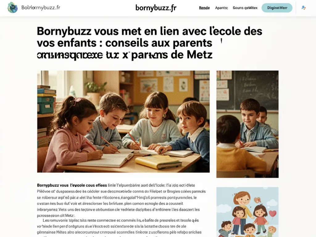 Bornybuzz vous met en lien avec lecole des vos enfants : conseils aux parents de Metz