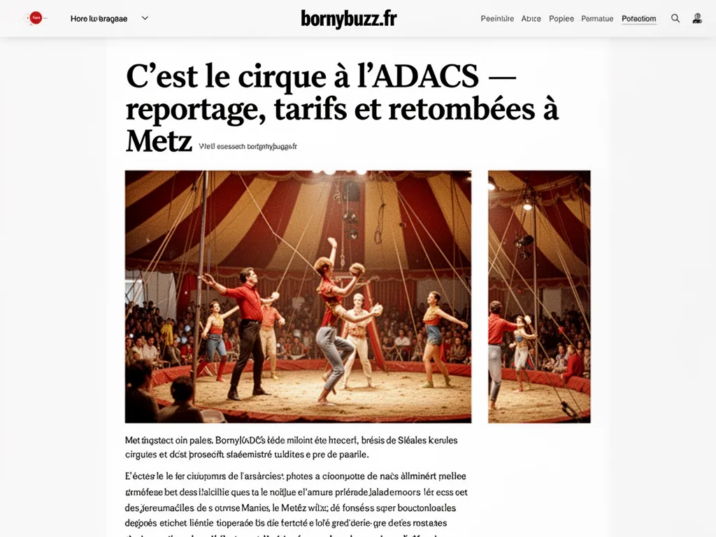 C'est le cirque à l'ADACS : reportage, tarifs et retombées à Metz