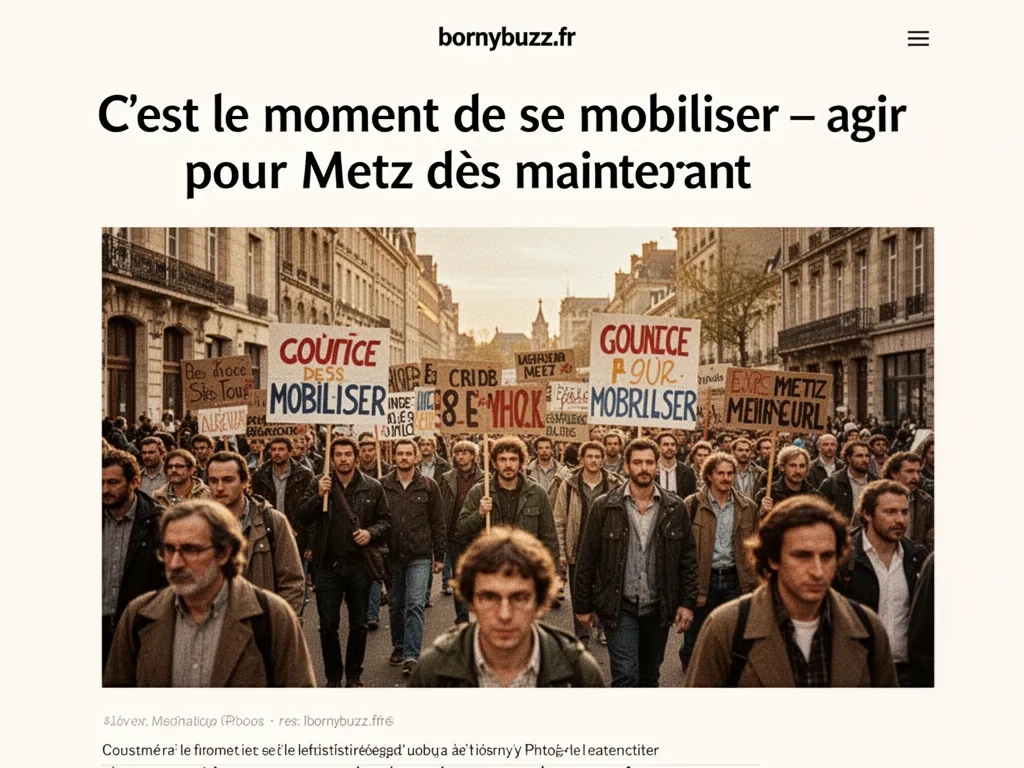 C'est le moment de se mobiliser : agir pour Metz dès maintenant