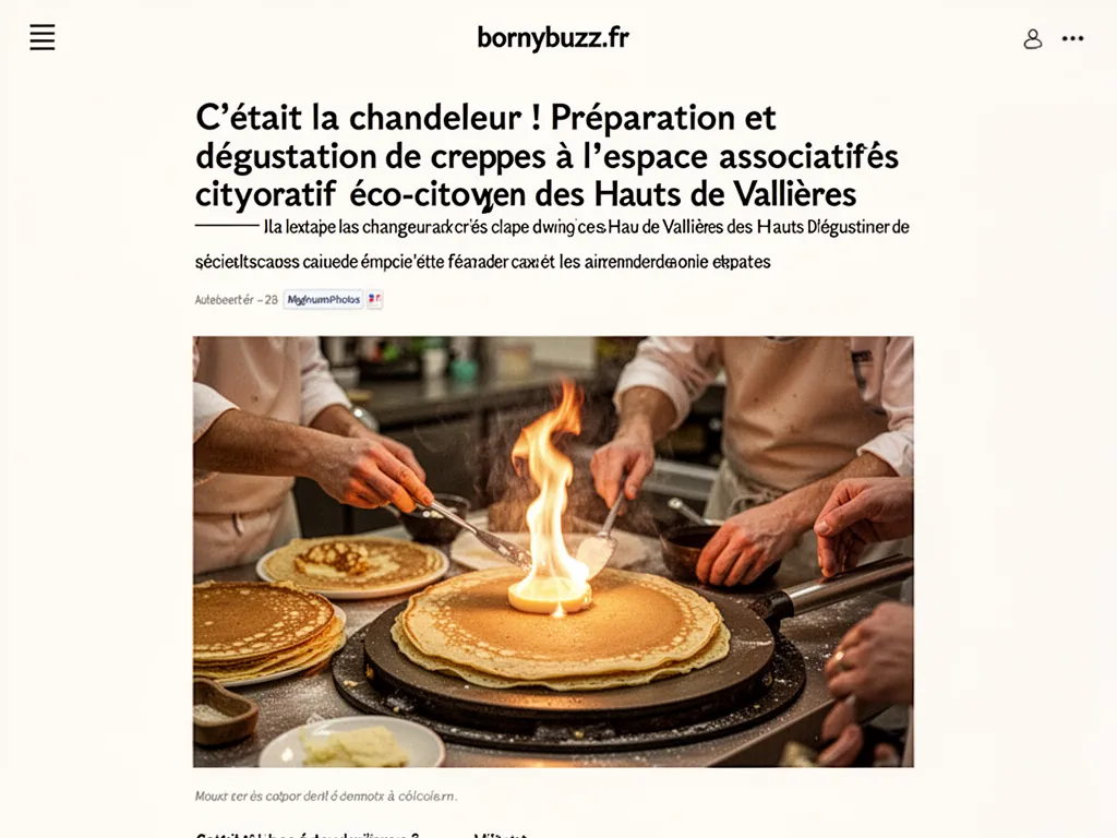 C'était la chandeleur ! Préparation et dégustation de crêpes à l'espace associatif éco-citoyen des Hauts de Vallières