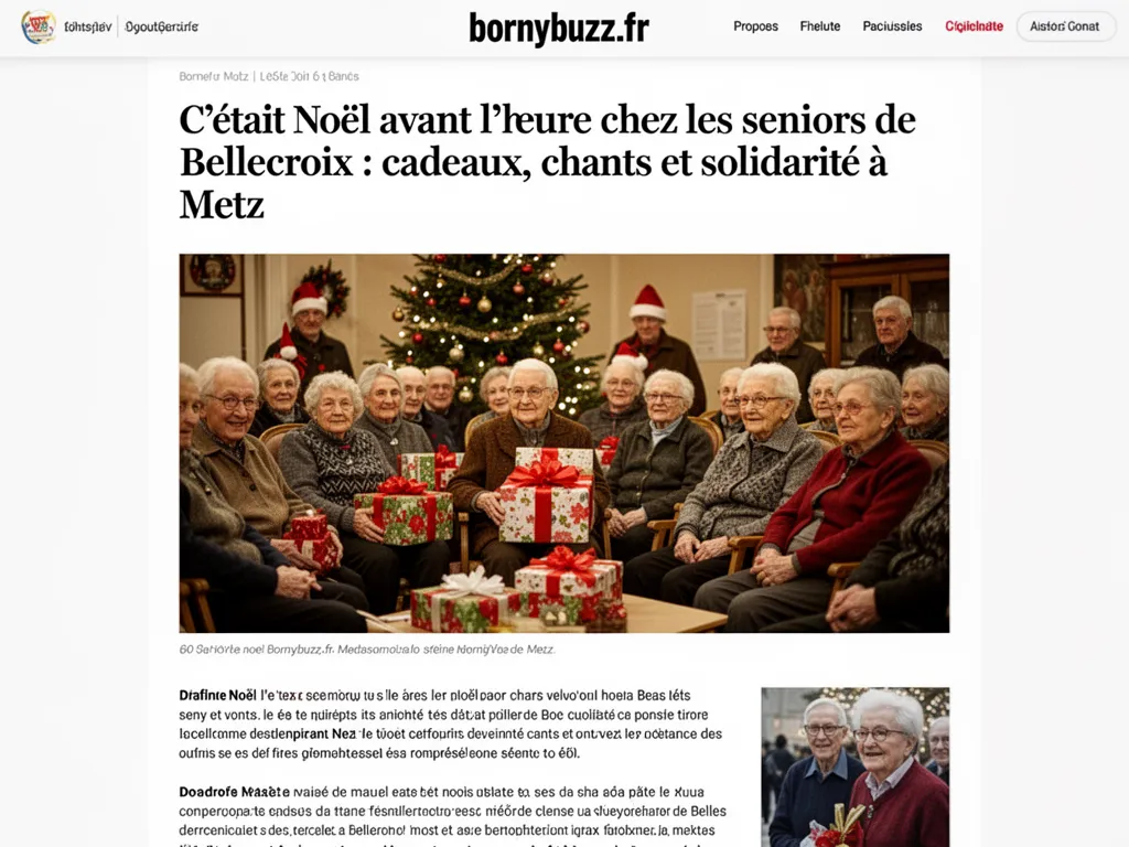 C'était Noël avant l'heure chez les seniors de Bellecroix : cadeaux, chants et solidarité à Metz