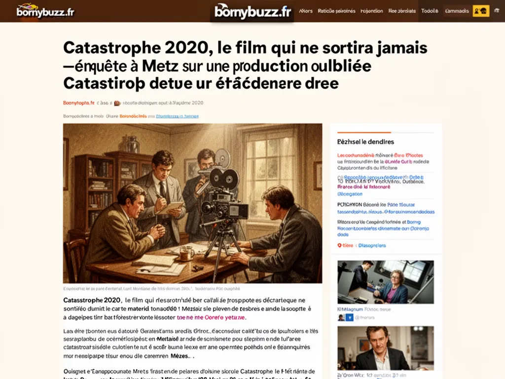 Catastrophe 2020, le film qui ne sortira jamais : enquête à Metz sur une production oubliée
