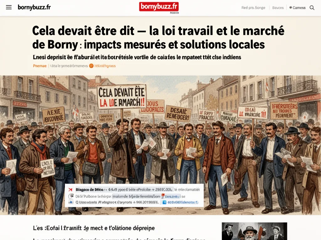 Cela devait être dit : la loi travail et le marché de Borny : impacts mesurés et solutions locales