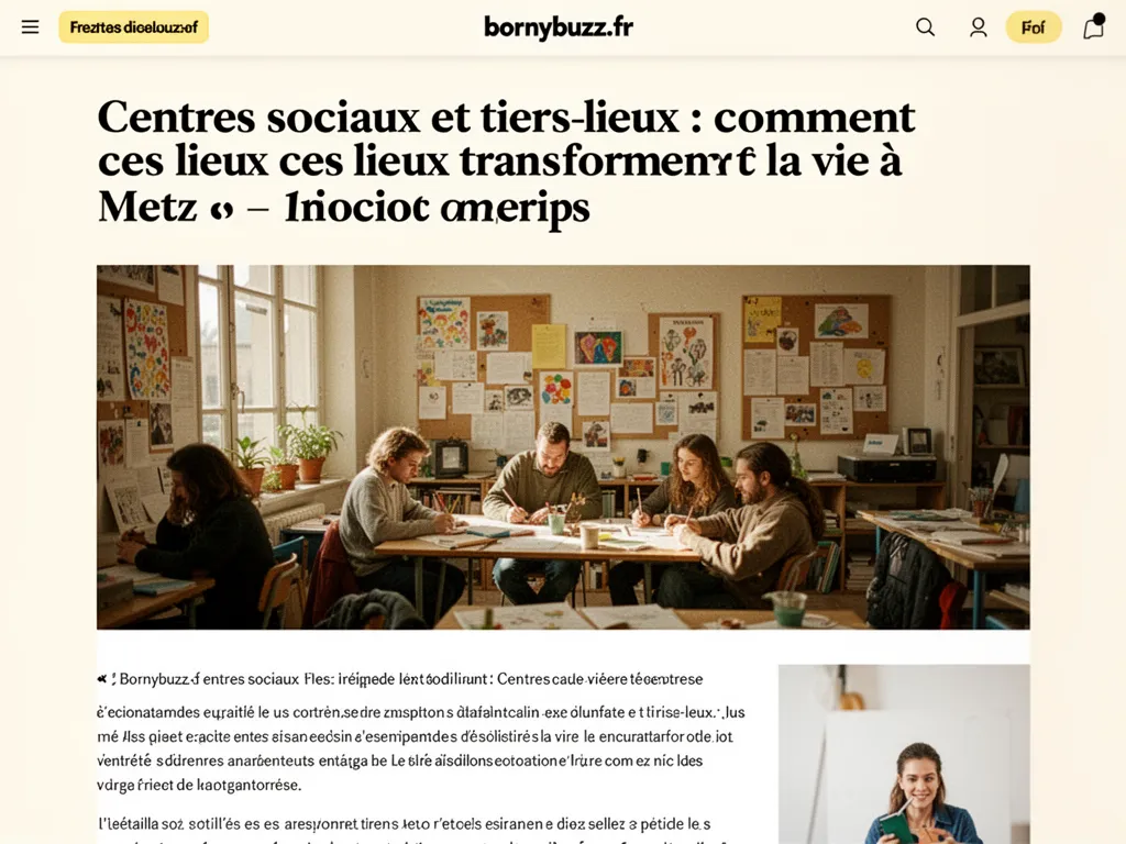 Centres sociaux et tiers-lieux : comment ces lieux transforment la vie à Metz