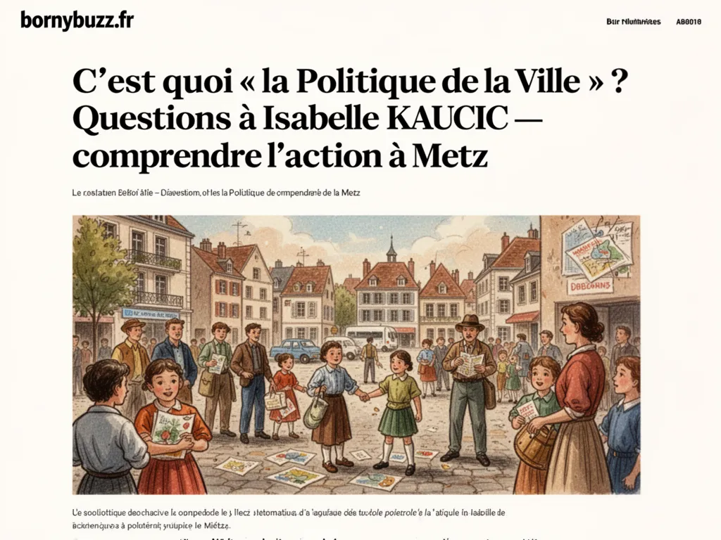 C’est quoi « la Politique de la Ville » ? Questions à Isabelle KAUCIC : comprendre l’action à Metz