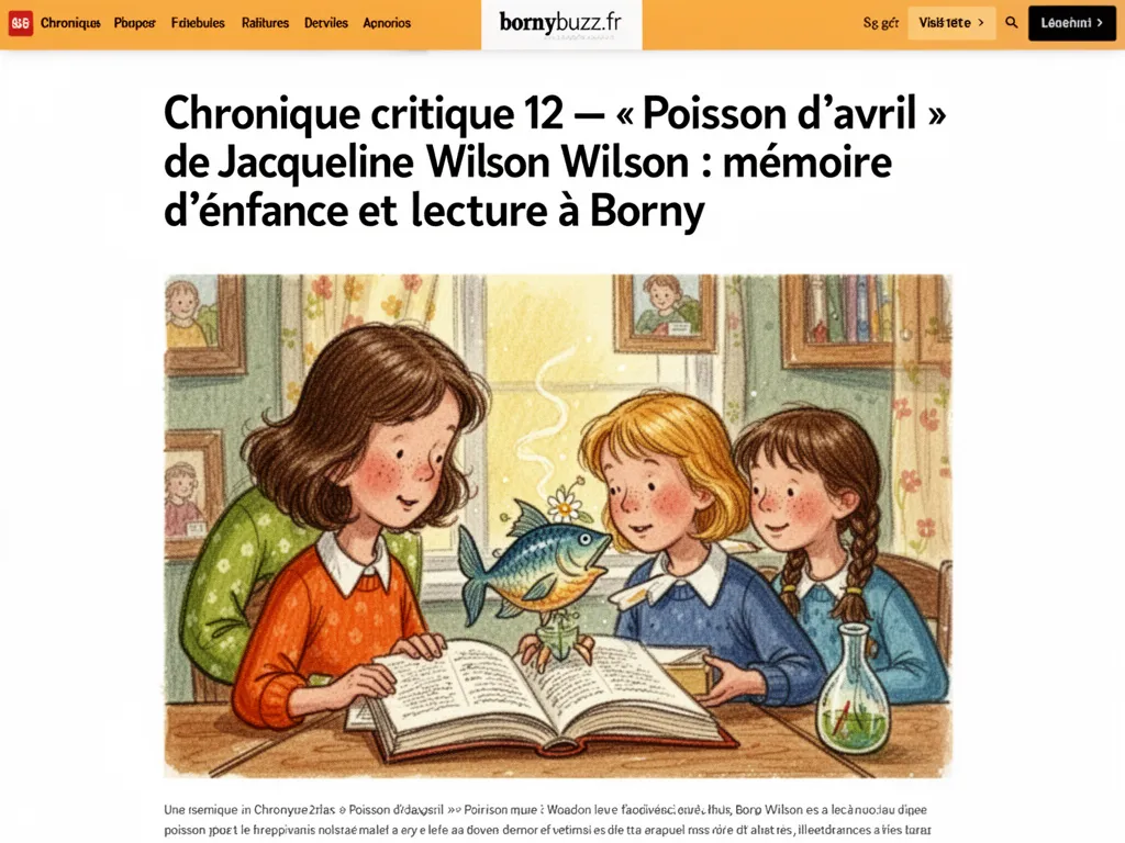 Chronique critique 12 : « Poisson d’avril » de Jacqueline Wilson : mémoire d’enfance et lecture à Borny
