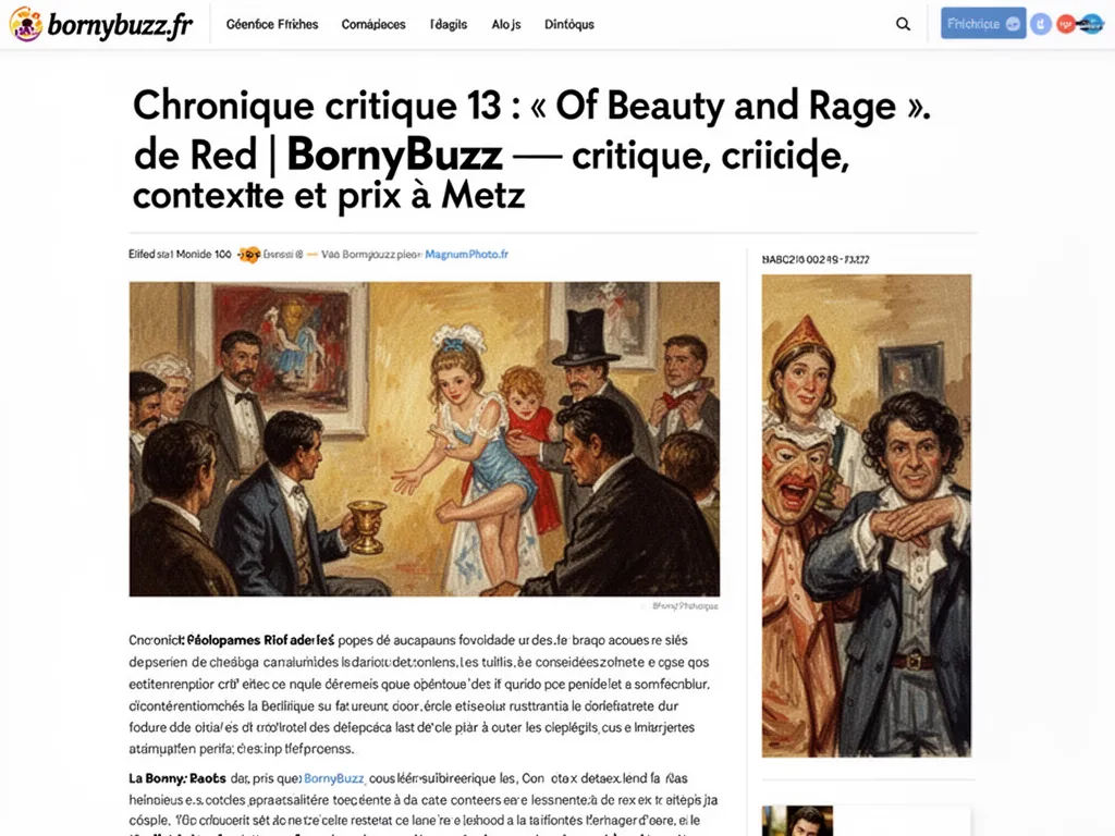 Chronique critique 13 : « Of Beauty and Rage » de Red | BornyBuzz : critique, contexte et prix à Metz