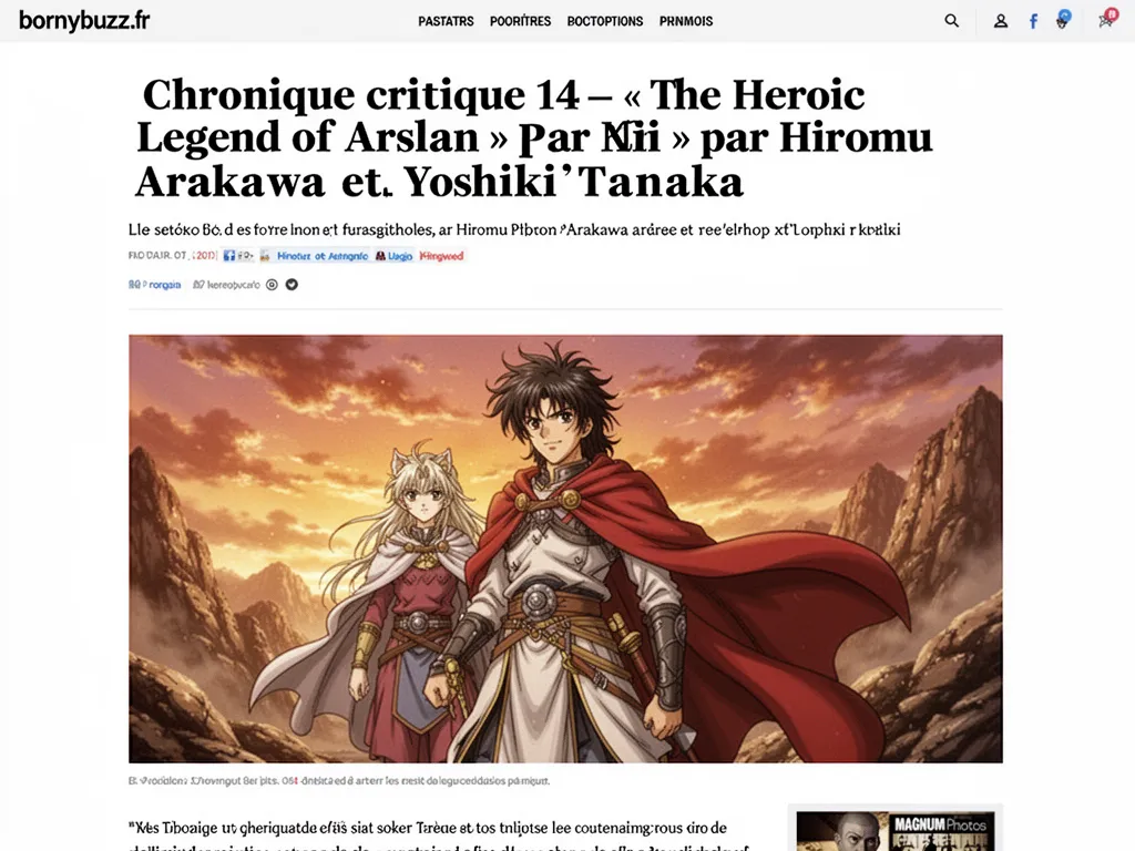 Chronique critique 14 : « The Heroic Legend of Arslan » par Hiromu Arakawa et Yoshiki Tanaka