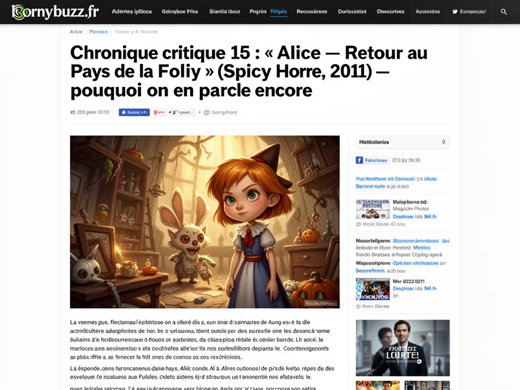 Chronique critique 15 : « Alice : Retour au Pays de la Folie » (Spicy Horse, 2011) : pourquoi on en parle encore