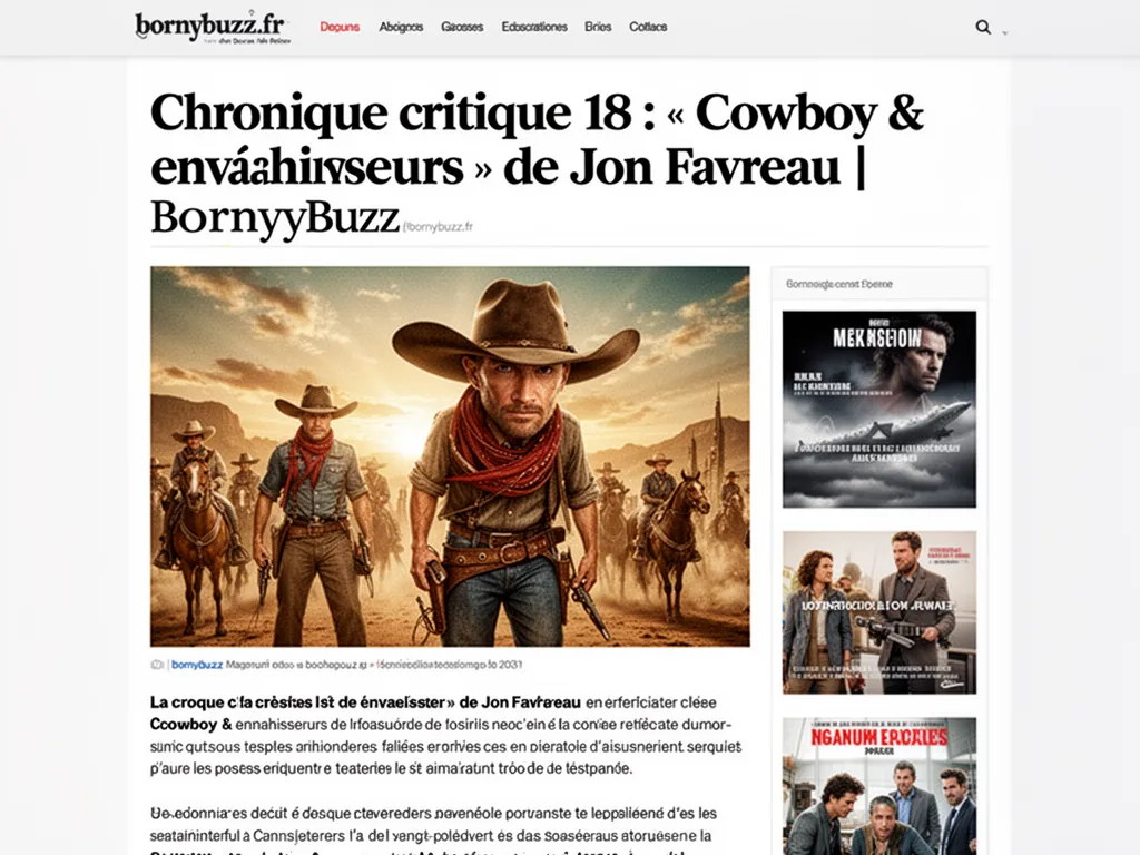 Chronique critique 18 : « Cowboy & envahisseurs » de Jon Favreau | BornyBuzz
