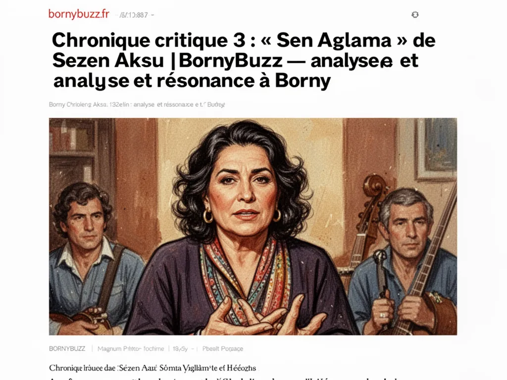 Chronique critique 3 : « Sen Aglama » de Sezen Aksu | BornyBuzz : analyse et résonance à Borny
