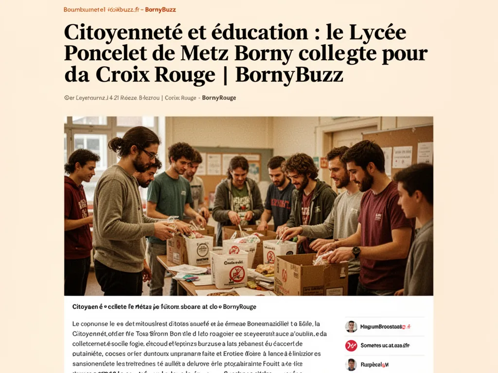 Citoyenneté et éducation : le Lycée Poncelet de Metz Borny collecte pour la Croix Rouge | BornyBuzz