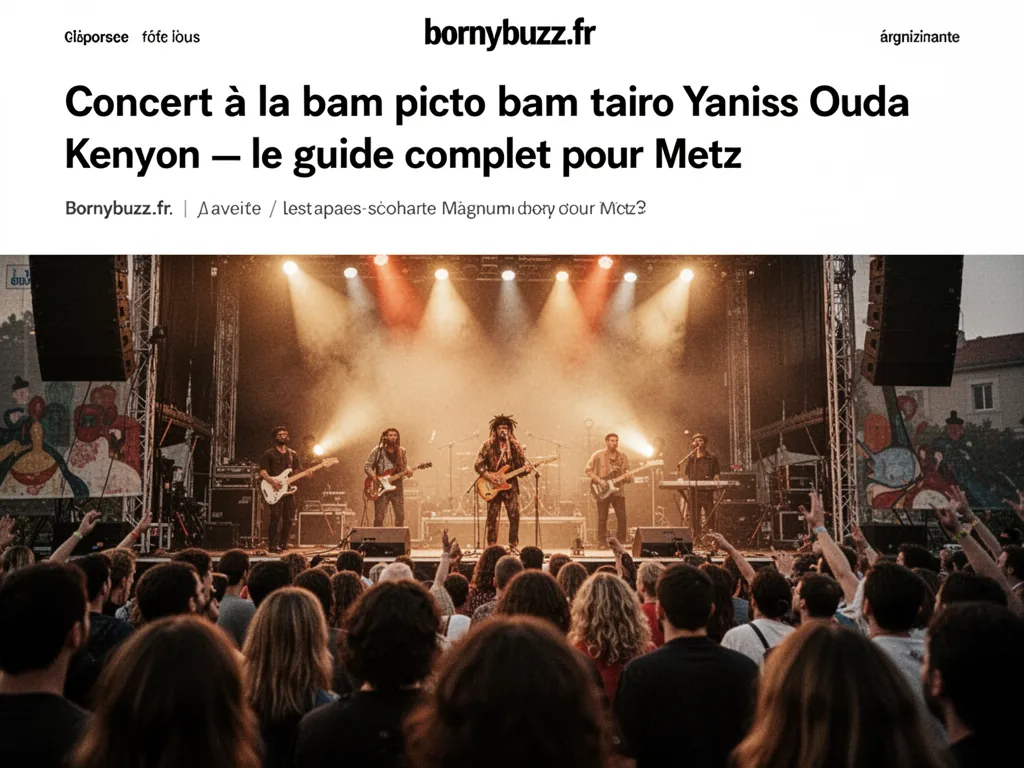 concert a la bam picto bam tairo yaniss odua kenyon : le guide complet pour Metz