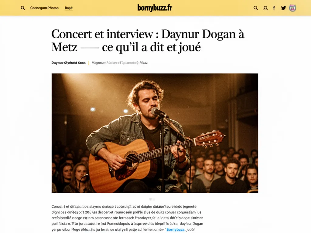 Concert et interview : Daynur Dogan à Metz : ce qu’il a dit et joué