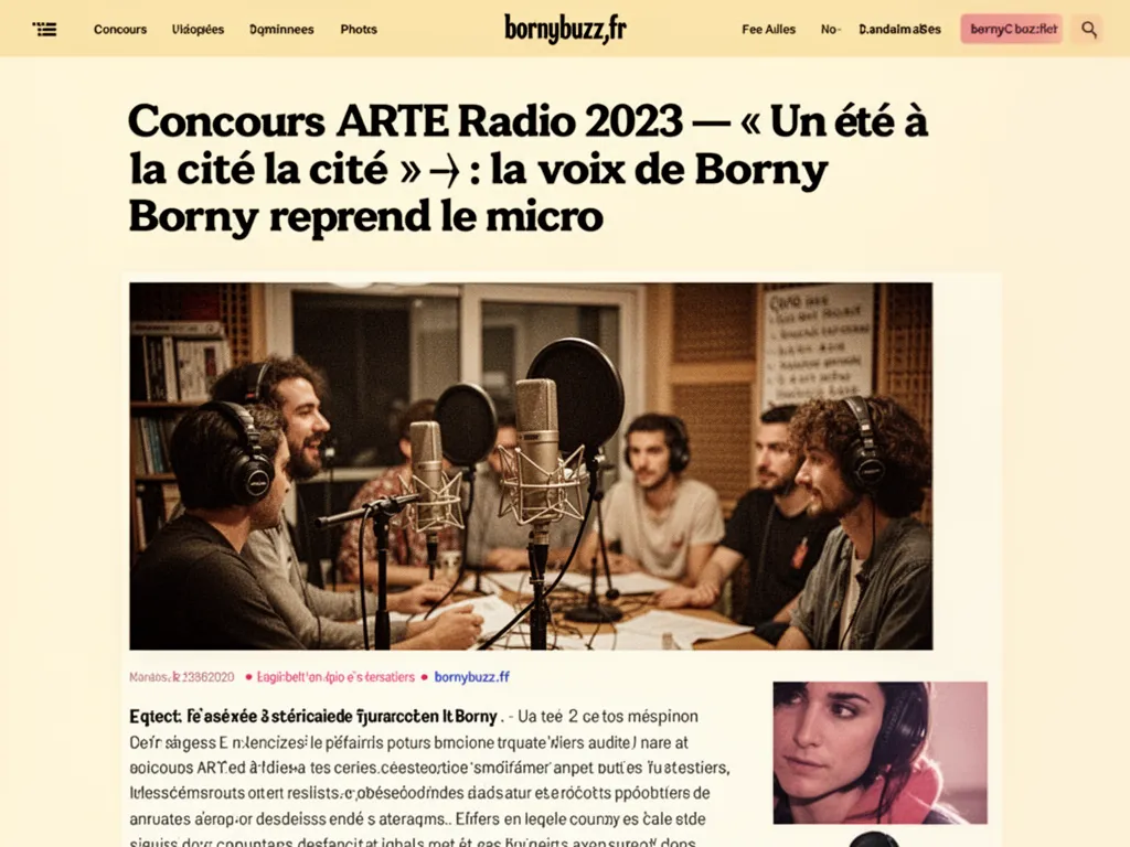 Concours ARTE Radio 2023 : « Un été à la cité » : la voix de Borny reprend le micro