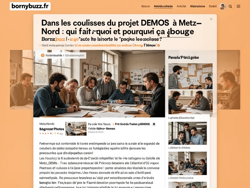 Dans les coulisses du projet DEMOS à Metz-Nord : qui fait quoi et pourquoi ça bouge