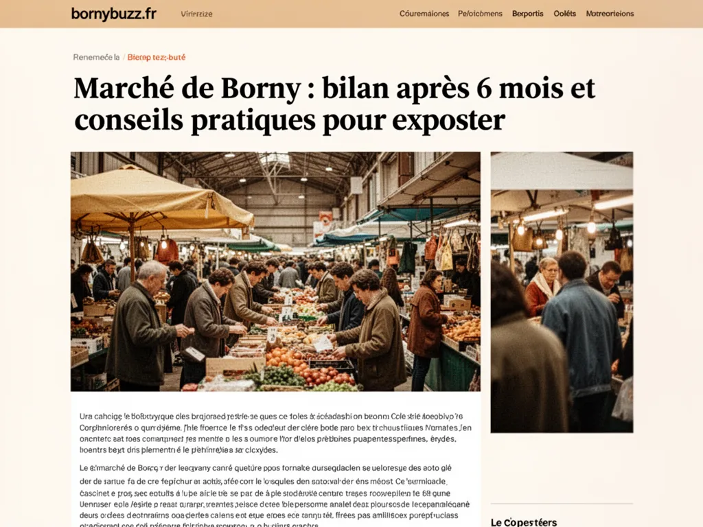 Marché de Borny : bilan après 6 mois et conseils pratiques pour exposer