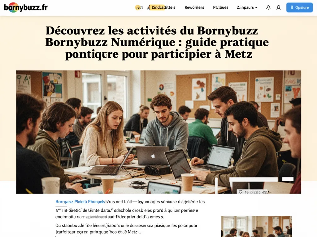 Découvrez les activités du Bornybuzz Numérique : guide pratique pour participer à Metz