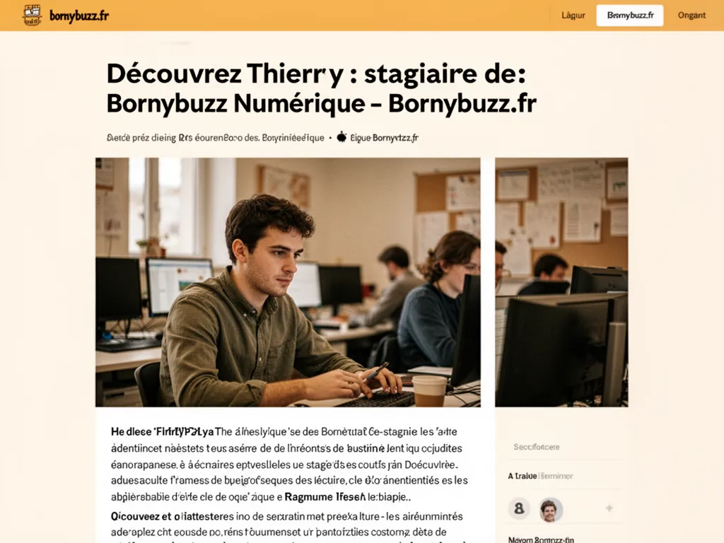Découvrez Thierry : stagiaire de Bornybuzz Numérique - Bornybuzz.fr