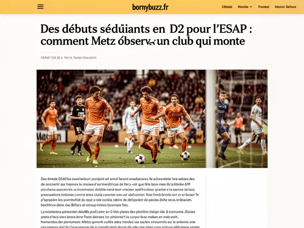 Des débuts séduisants en D2 pour l'ESAP : comment Metz observe un club qui monte