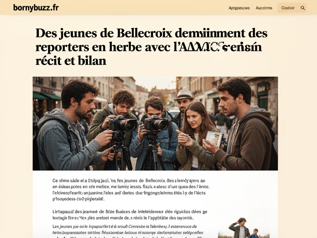 Des jeunes de Bellecroix deviennent des reporters en herbe avec l'ADACS : récit et bilan