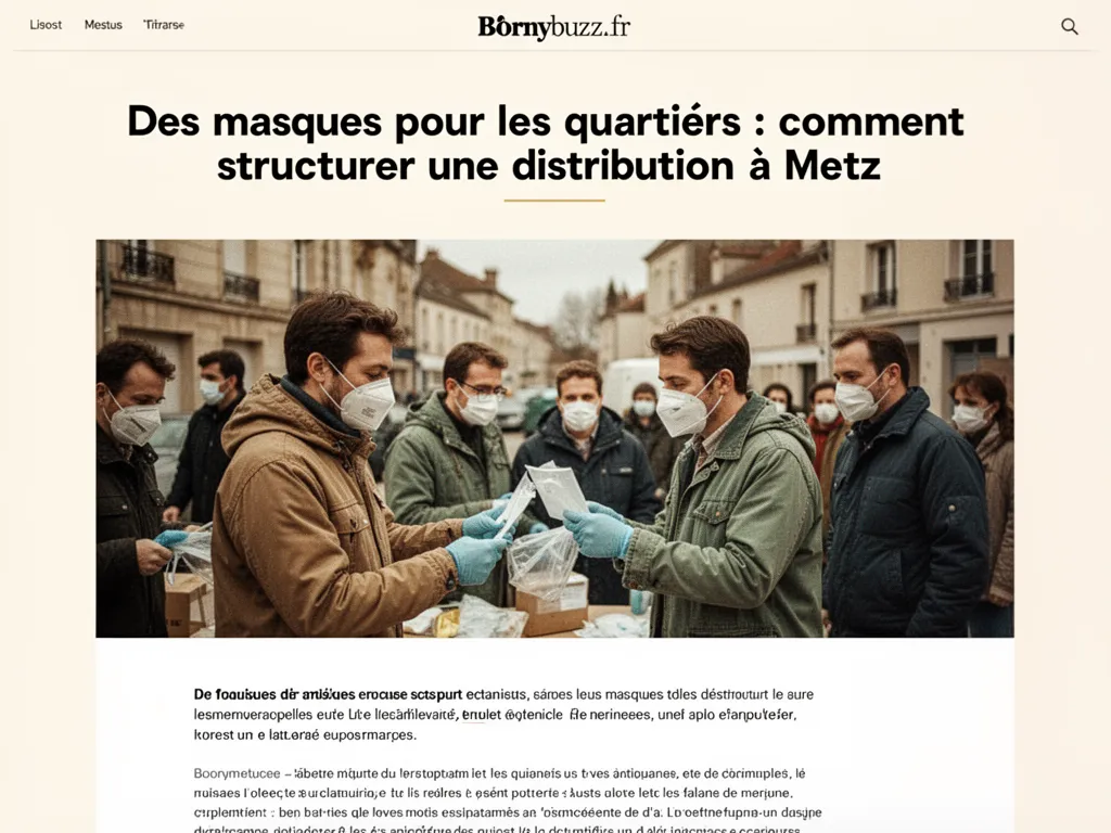 Des masques pour les quartiers : comment structurer une distribution à Metz