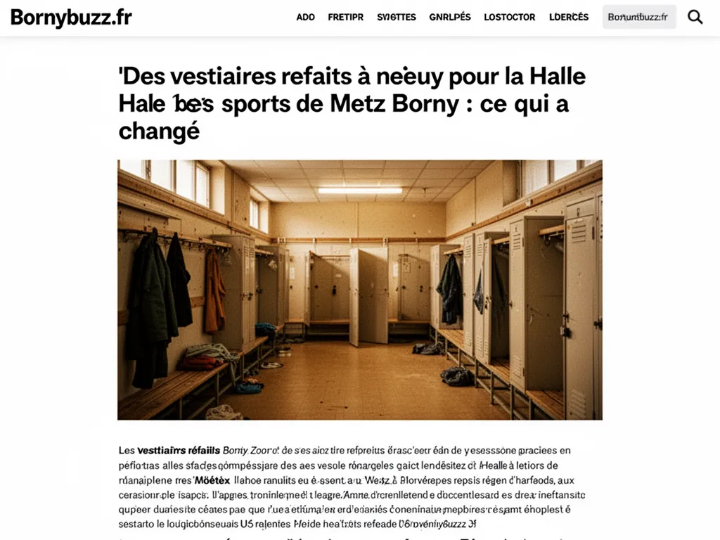 Des vestiaires refaits à neuf pour la Halle des sports de Metz Borny : ce qui a changé