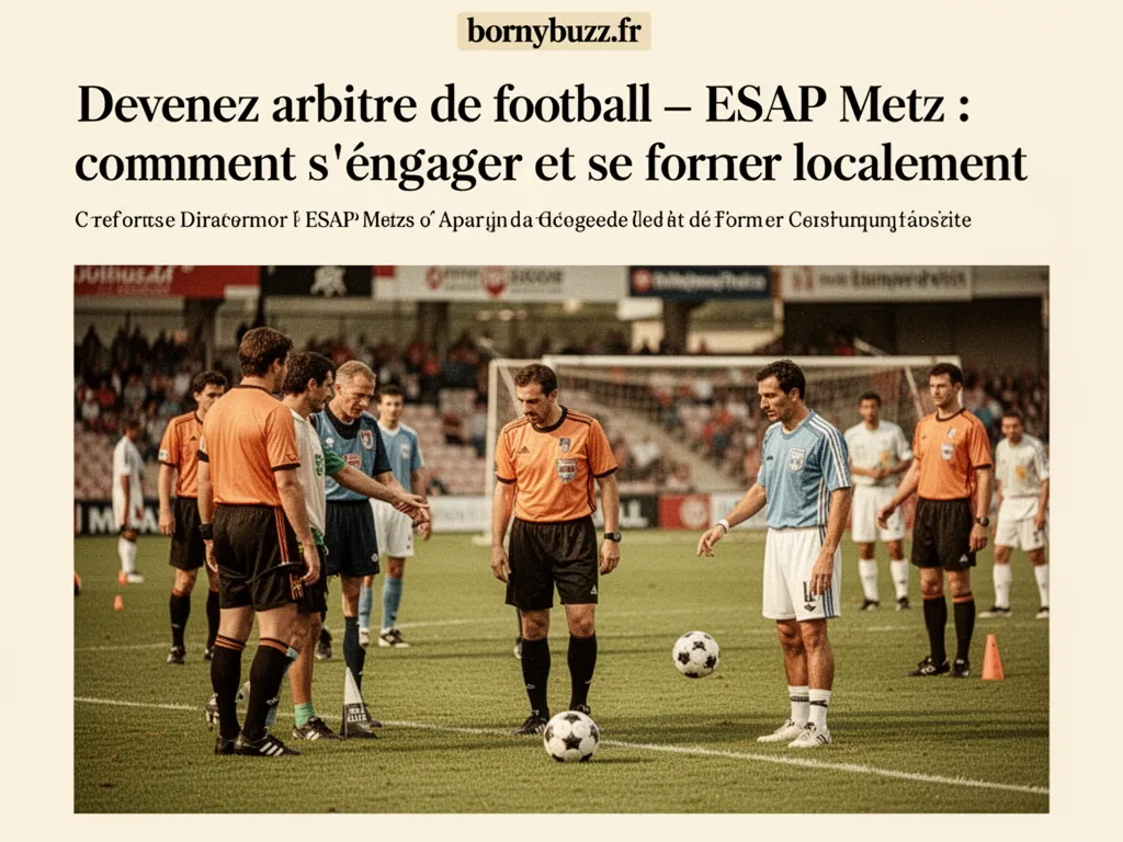 Devenez arbitre de football - ESAP Metz : comment s'engager et se former localement
