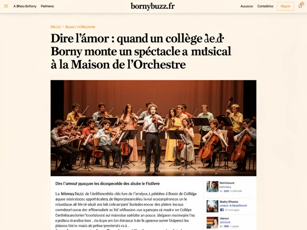 Dire l’amour : quand un collège de Borny monte un spectacle musical à la Maison de l’Orchestre
