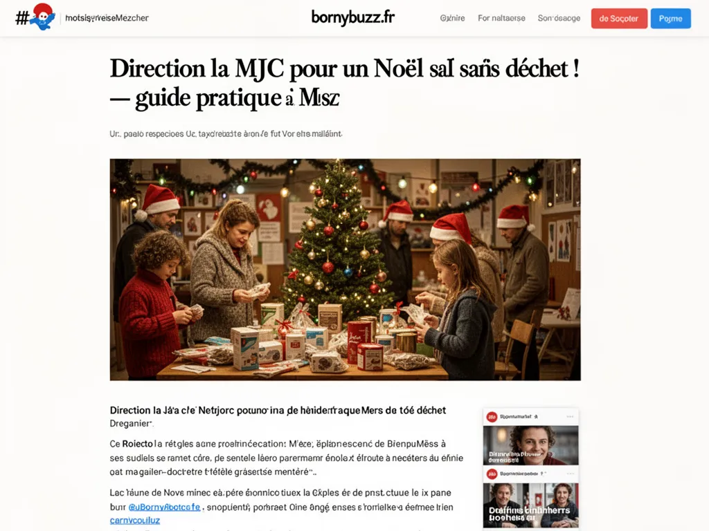 Direction la MJC pour un Noël sans déchet ! : guide pratique à Metz