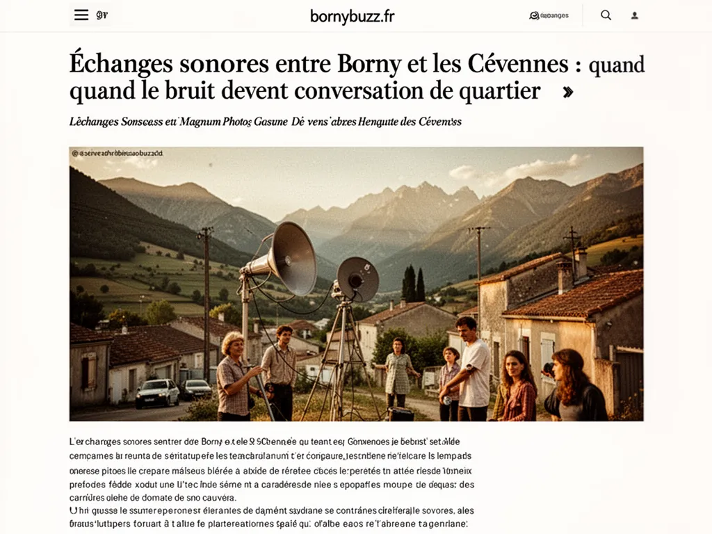 Échanges sonores entre Borny et les Cévennes : quand le bruit devient conversation de quartier