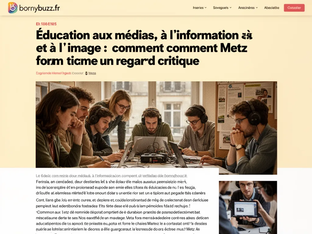 Éducation aux médias, à l'information et à l'image : comment Metz forme un regard critique